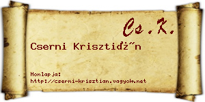 Cserni Krisztián névjegykártya