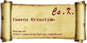Cserni Krisztián névjegykártya