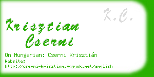 krisztian cserni business card