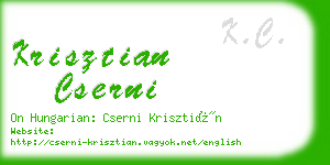 krisztian cserni business card